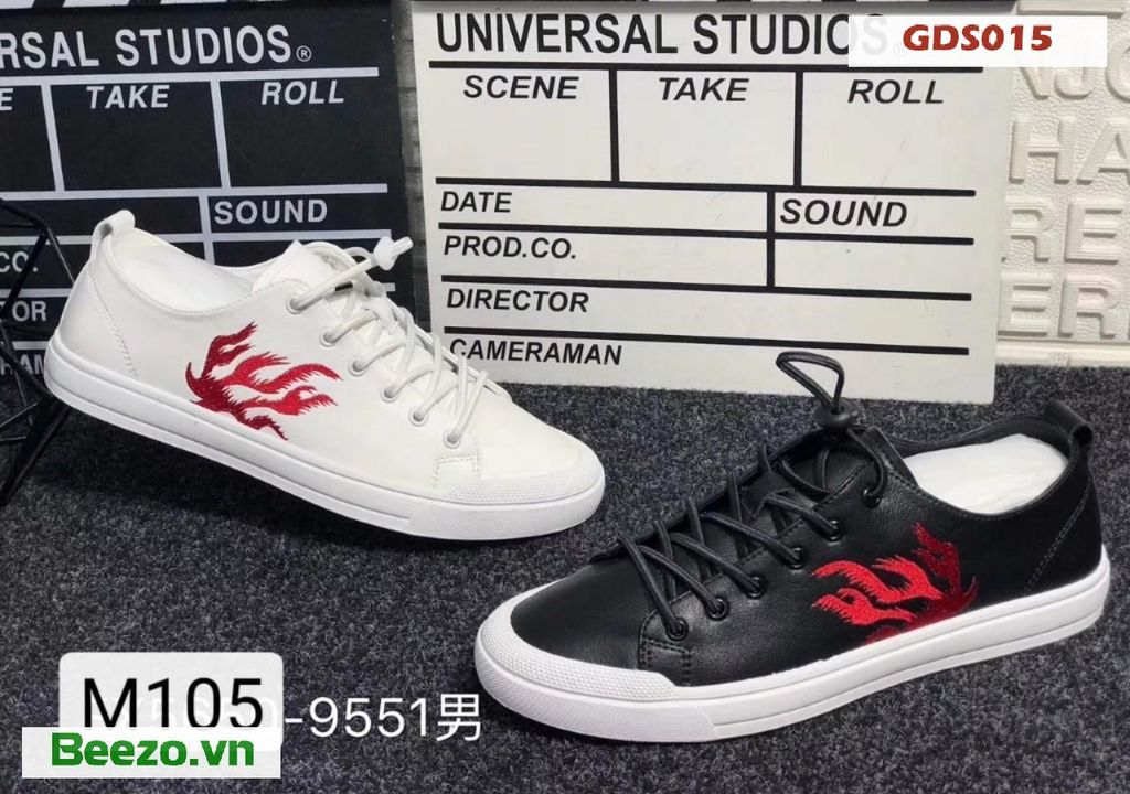 Giày Sneaker Thể Thao Nam Thêu Hoạ Tiết - Quảng Châu GDS015
