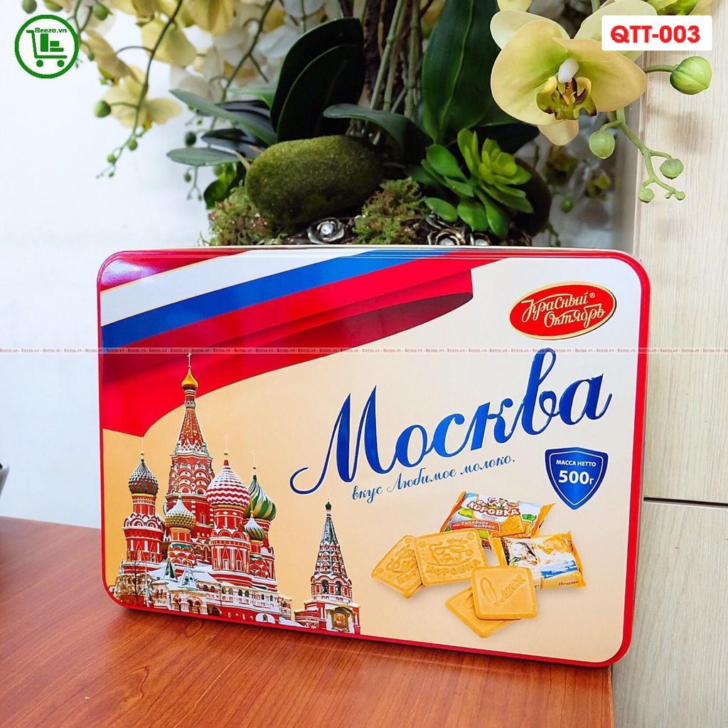 Bánh Quy Hộp Thiếc Nga 500gr (10 hộp/thùng)
