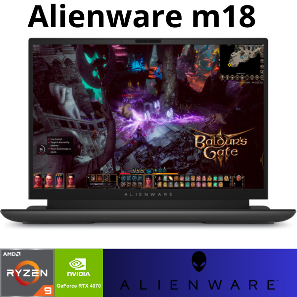 Alienware M18 R1  AMD® Ryzen 9™ 7845HX  32GB  1TB  RTX 4070 18, FHD+ 480Hz