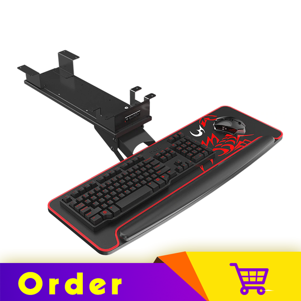 Eureka Ergonomic® Height & Angle Adjustable Under Desk Keyboard & Mouse Tray, Black