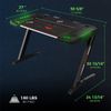 Eureka Gaming® General Series Z2 51'' E-sports Desk with RGB Lights, PC Home Office Gaming Computer Desk, Free Mousepad, Retractable Cup Holder & Headset Hook