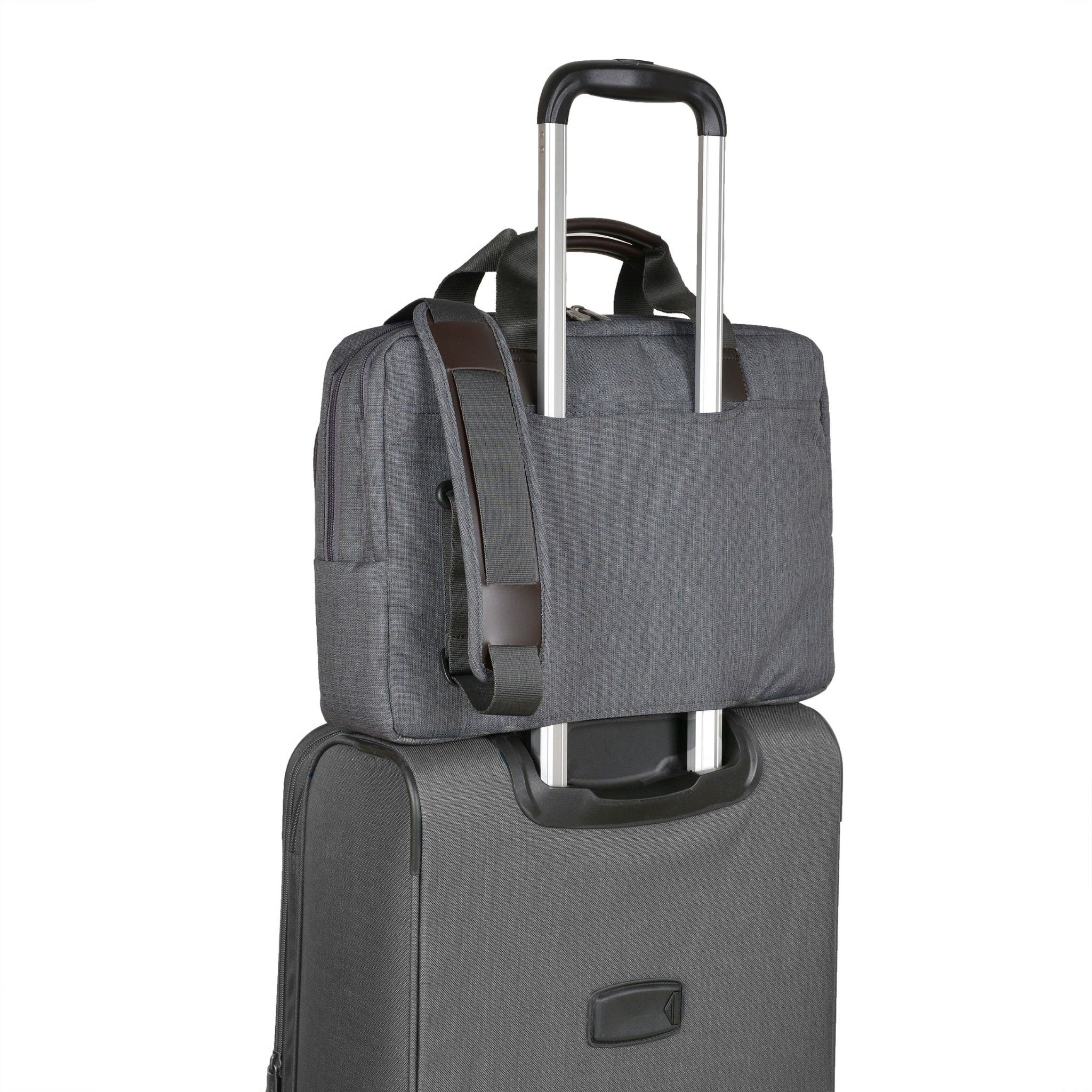 The Ralph Briefcase-Dark mouse grey