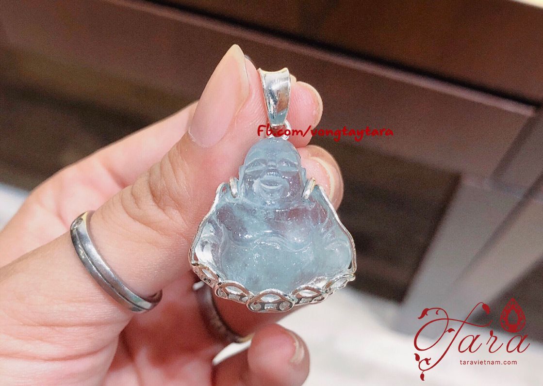Mặt Phật Di Lặc bọc Bạc cho bé yêu