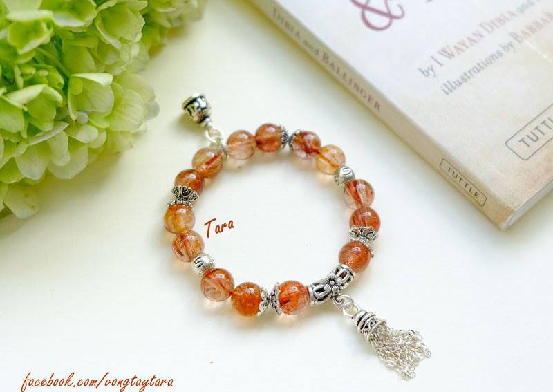 Thạch Anh Tóc mix charm bạc