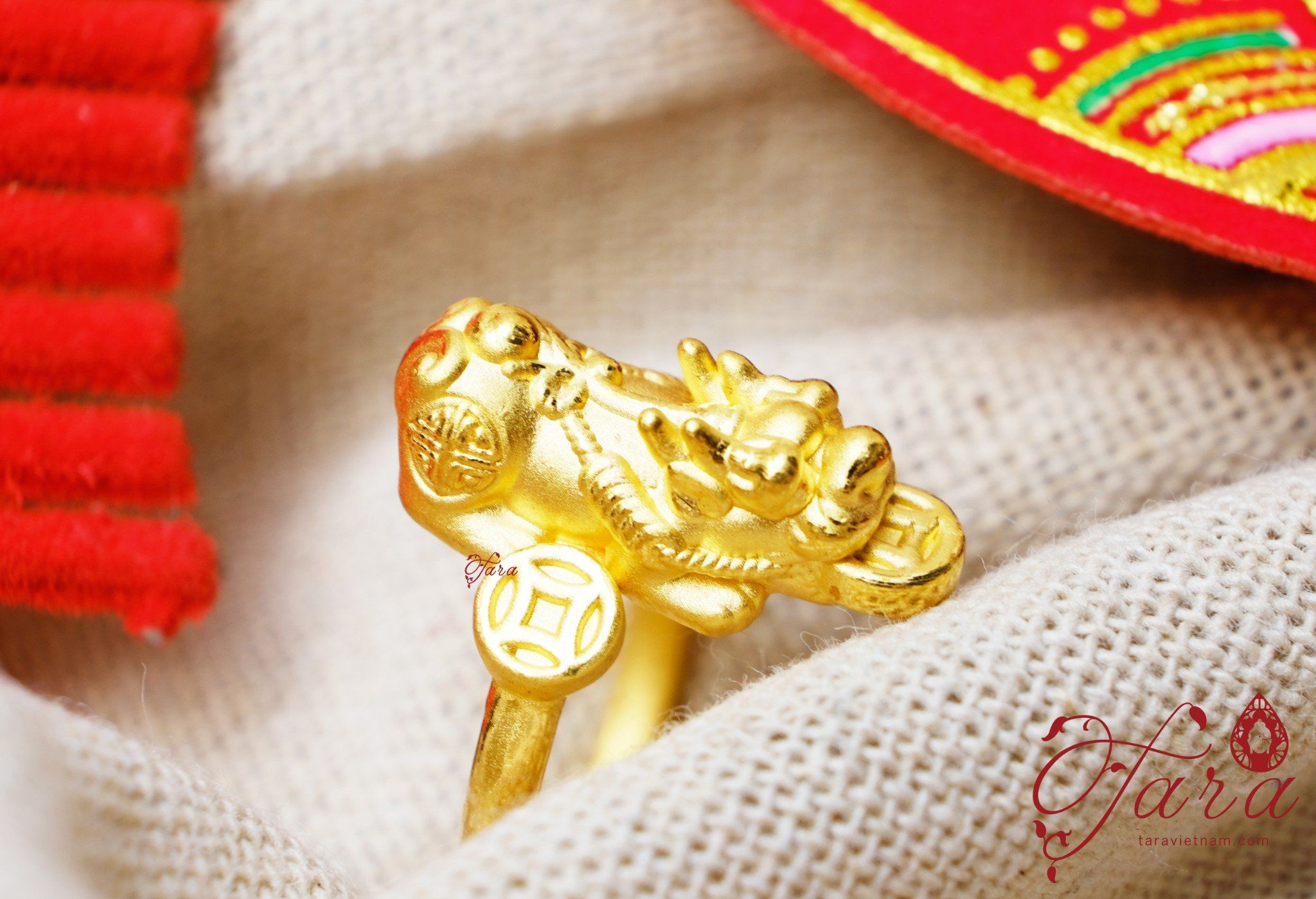 Nhẫn Tỳ Hưu Vàng 24k (9999)