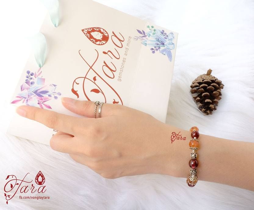 Garnet mix Thạch Anh Tóc đỏ