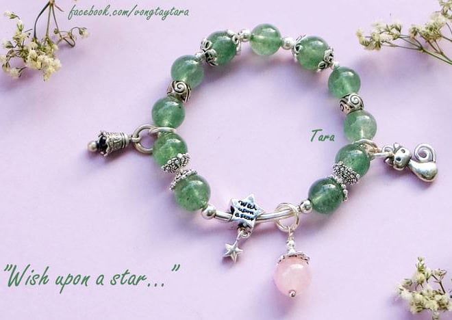 Thach Anh Dâu Xanh mix Charm bạc