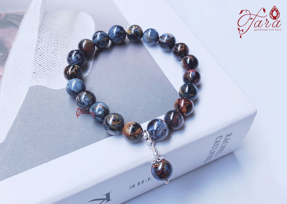 Vòng tay đá Mắt Bão Pietersite