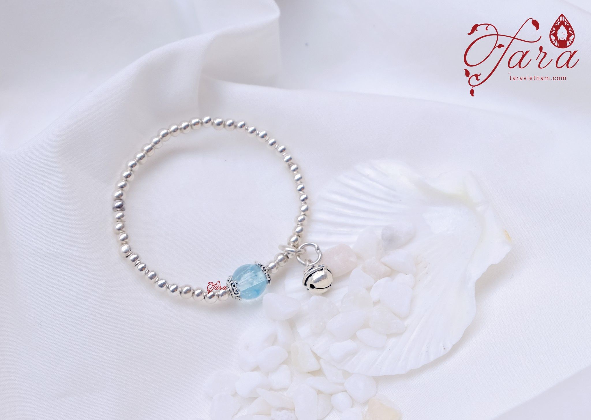 Lắc em bé - Topaz mix Chuông và bi bạc 925