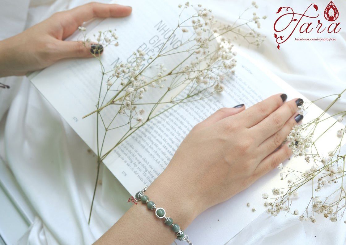 Vòng Cẩm Thạch mix Bạc