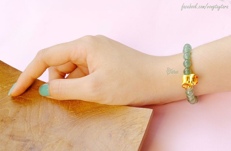 Charm Mèo Thần Tài Vàng 24k