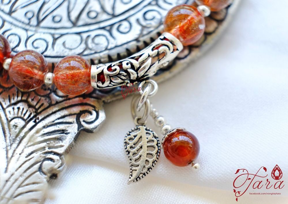 Vòng tay Thạch Anh Tóc Đỏ và Garnet cao cấp