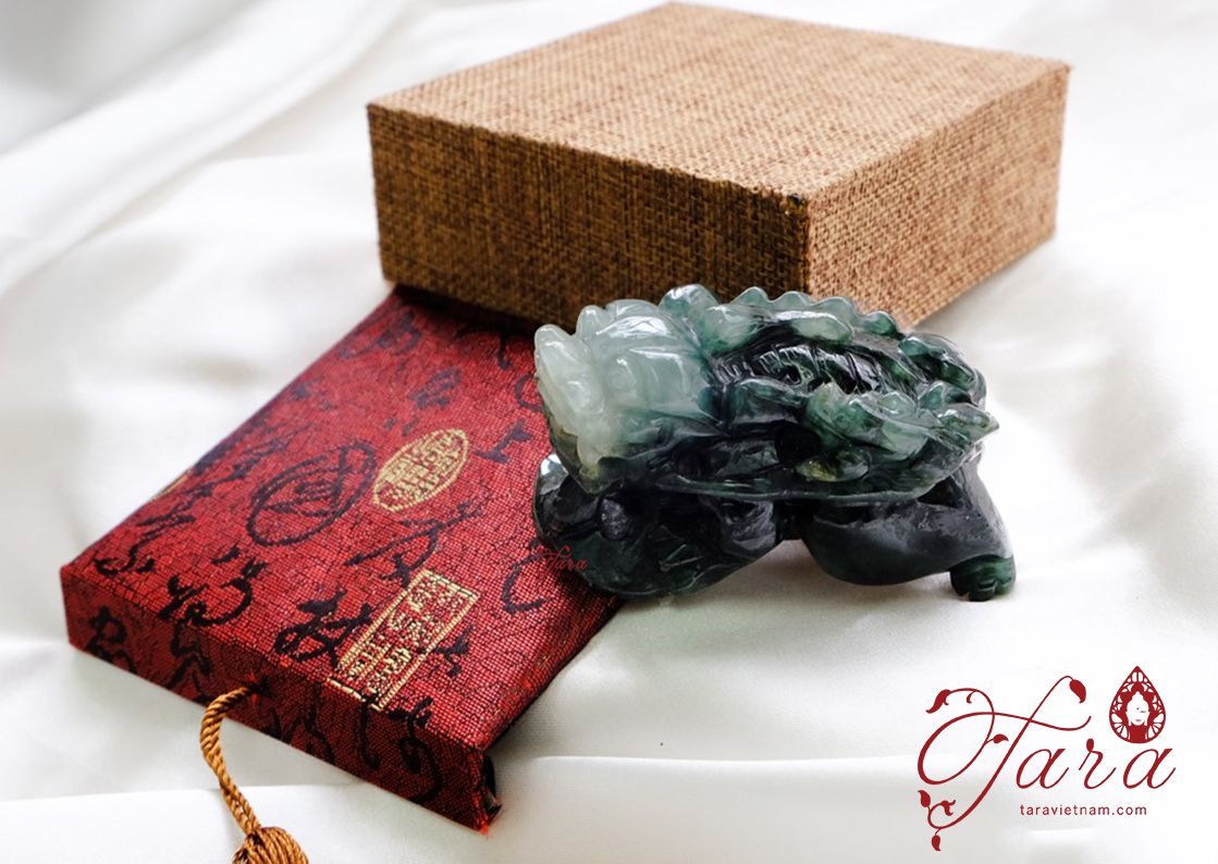 Cặp Tỳ Hưu cẩm thạch để bàn