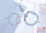  Lắc Bạc Hồ Ly Aquamarine trong trẻo 