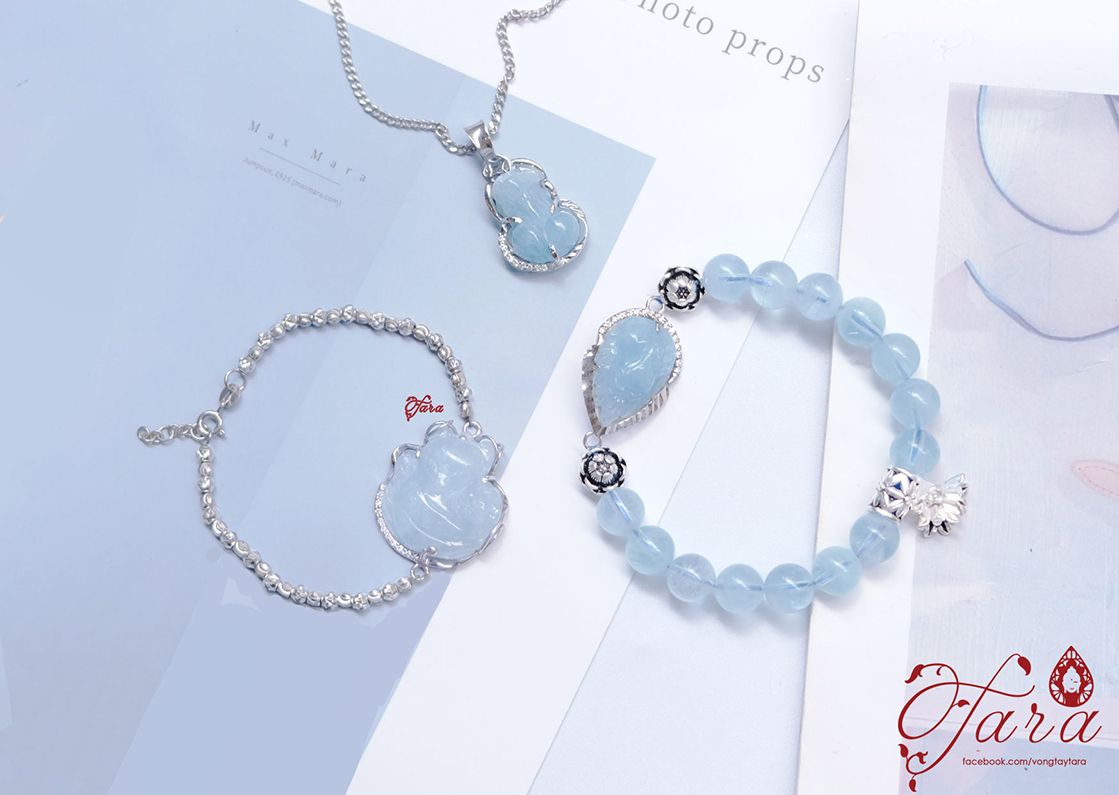 Vòng tay Hồ Ly Aquamarine