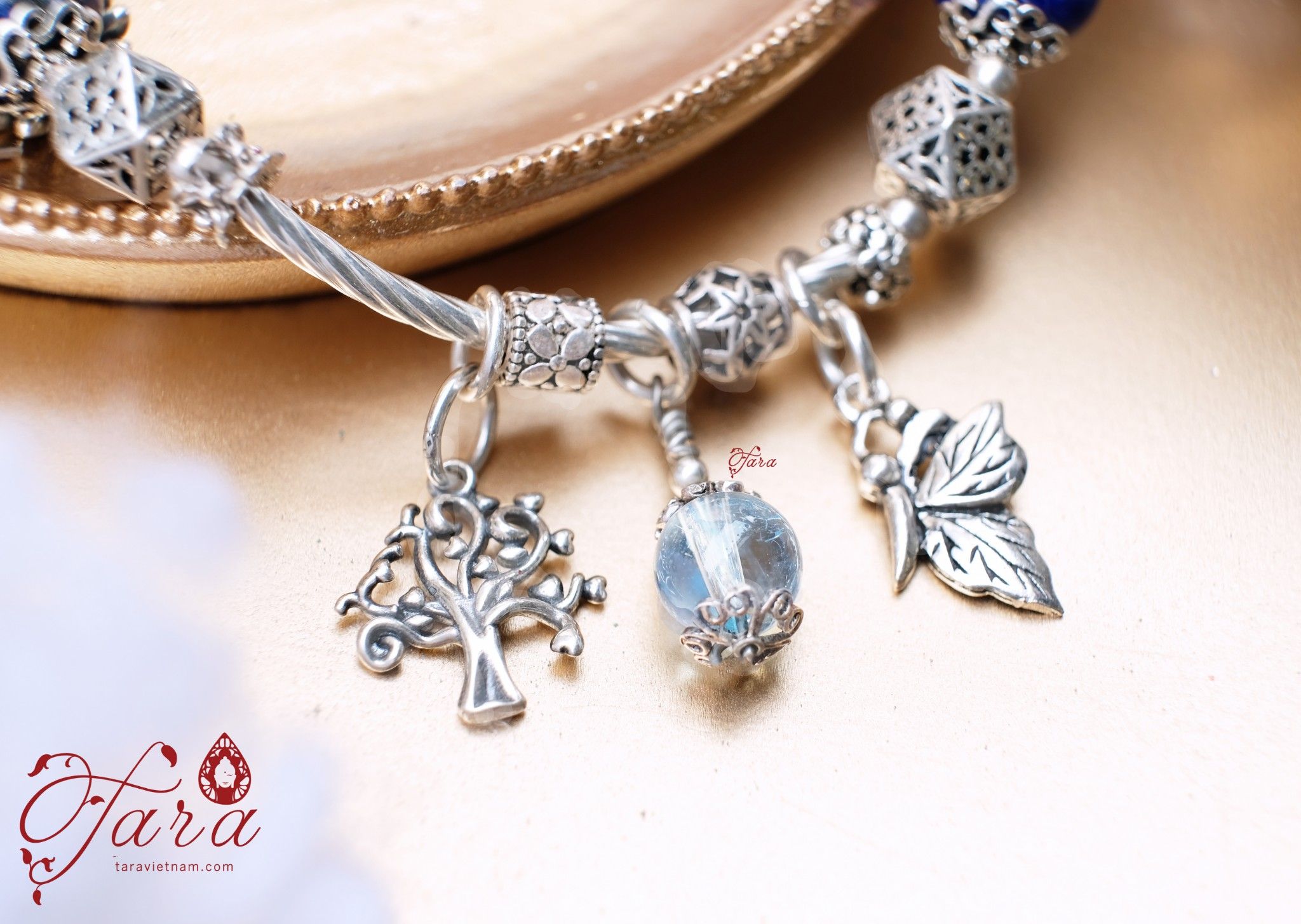 Bộ trang sức đá Topaz mix Lapis Lazuli , Kyanite cùng Charm Bạc 925 cao cấp