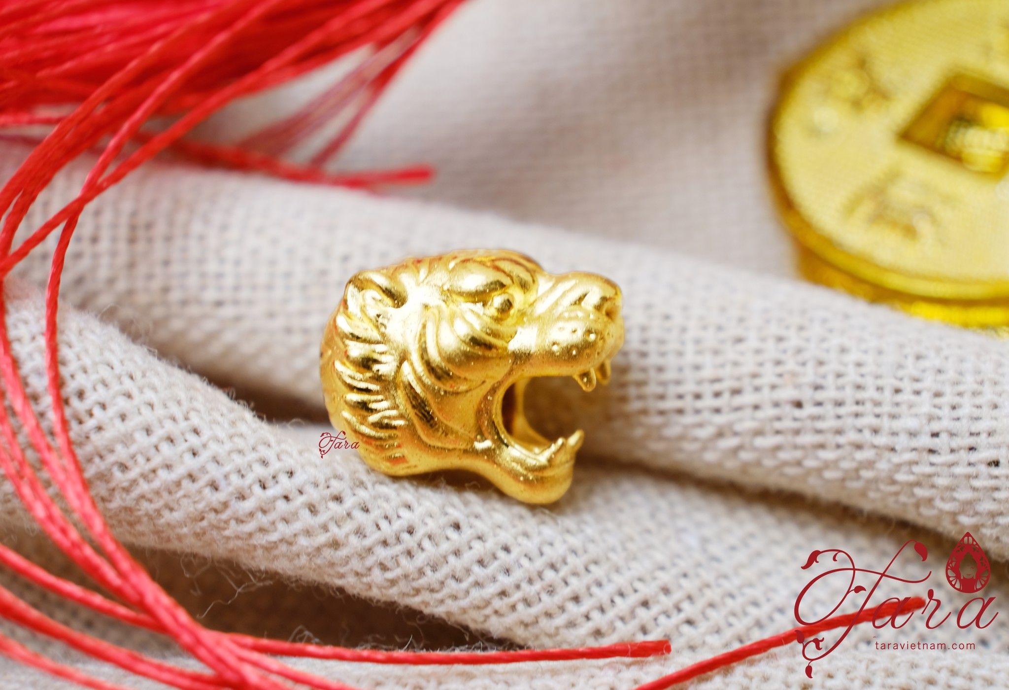 Charm Hổ Vàng 24k Nam tính, dũng mãnh
