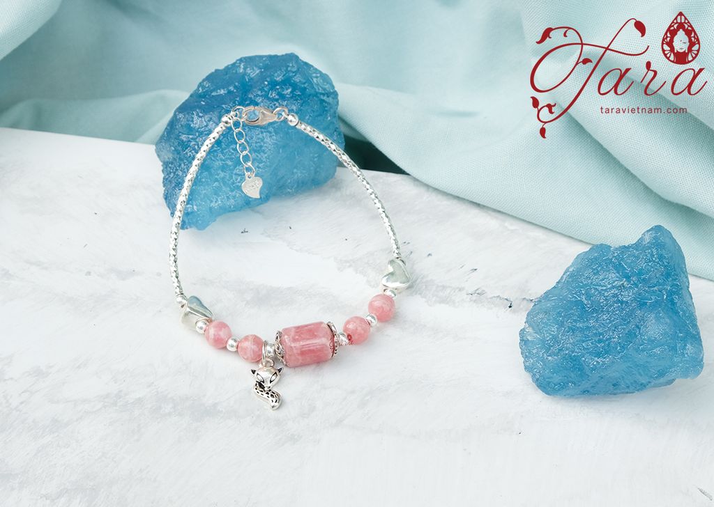  A005 - Vòng đá Rhodochrosite Đào Hoa nhiệm mầu cho chuyện tình chàng nàng 