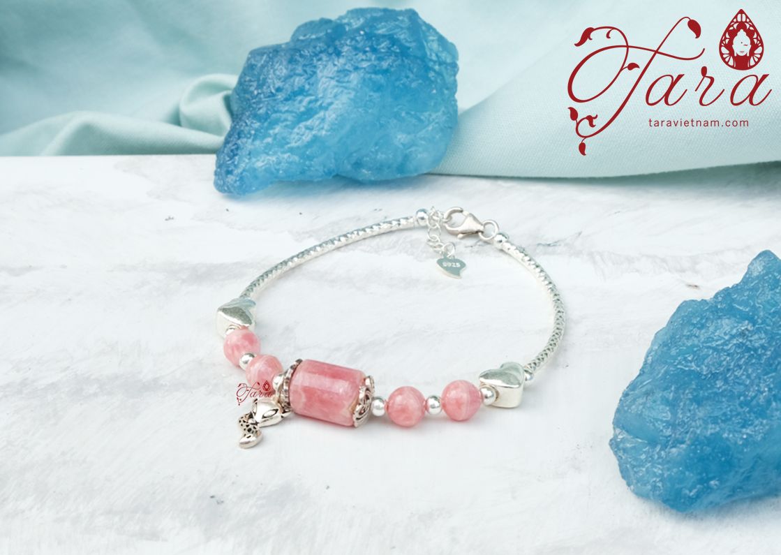  A005 - Vòng đá Rhodochrosite Đào Hoa nhiệm mầu cho chuyện tình chàng nàng 