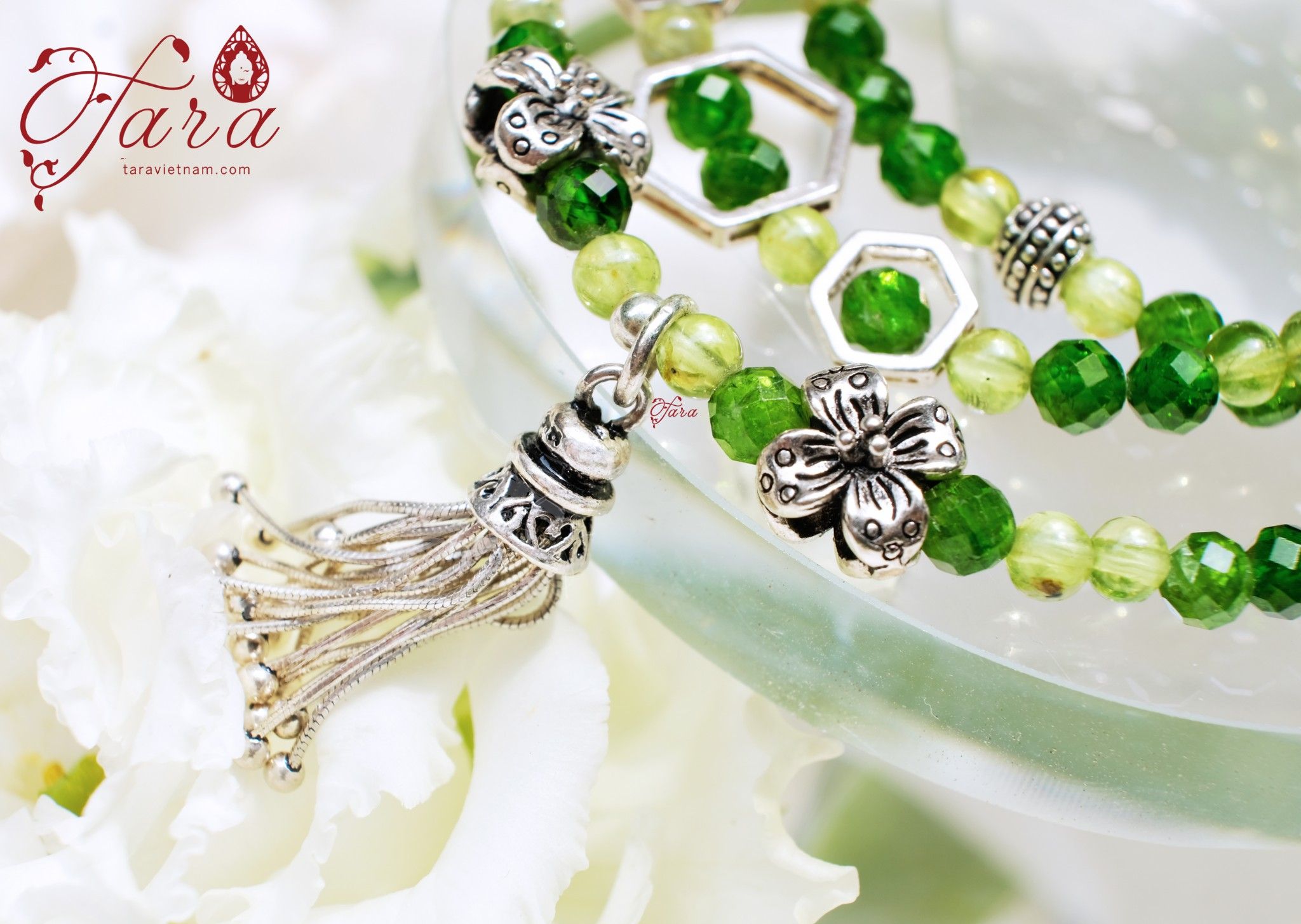 Limited edition - Diopside lấp lánh mix Peridot thanh nhã