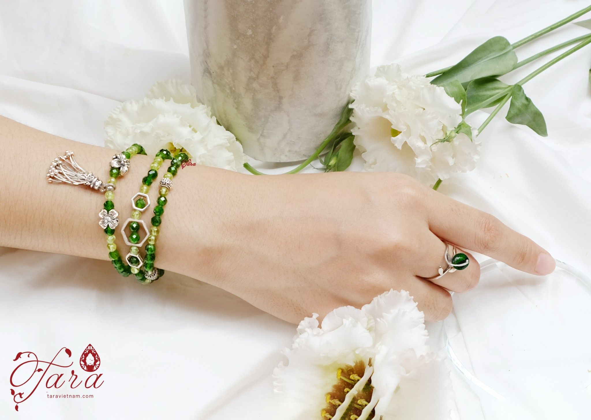 Limited edition - Diopside lấp lánh mix Peridot thanh nhã