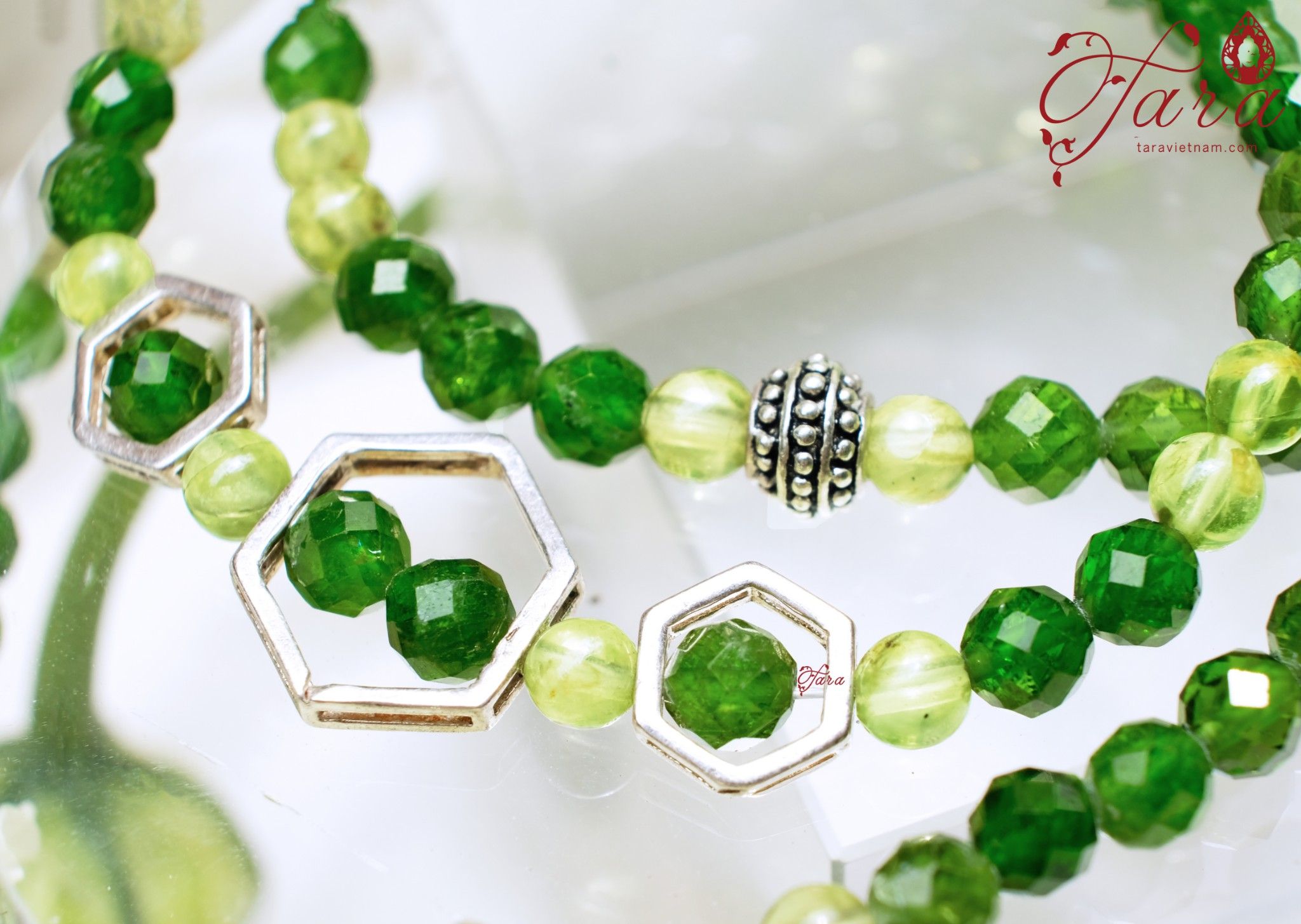 Limited edition - Diopside lấp lánh mix Peridot thanh nhã
