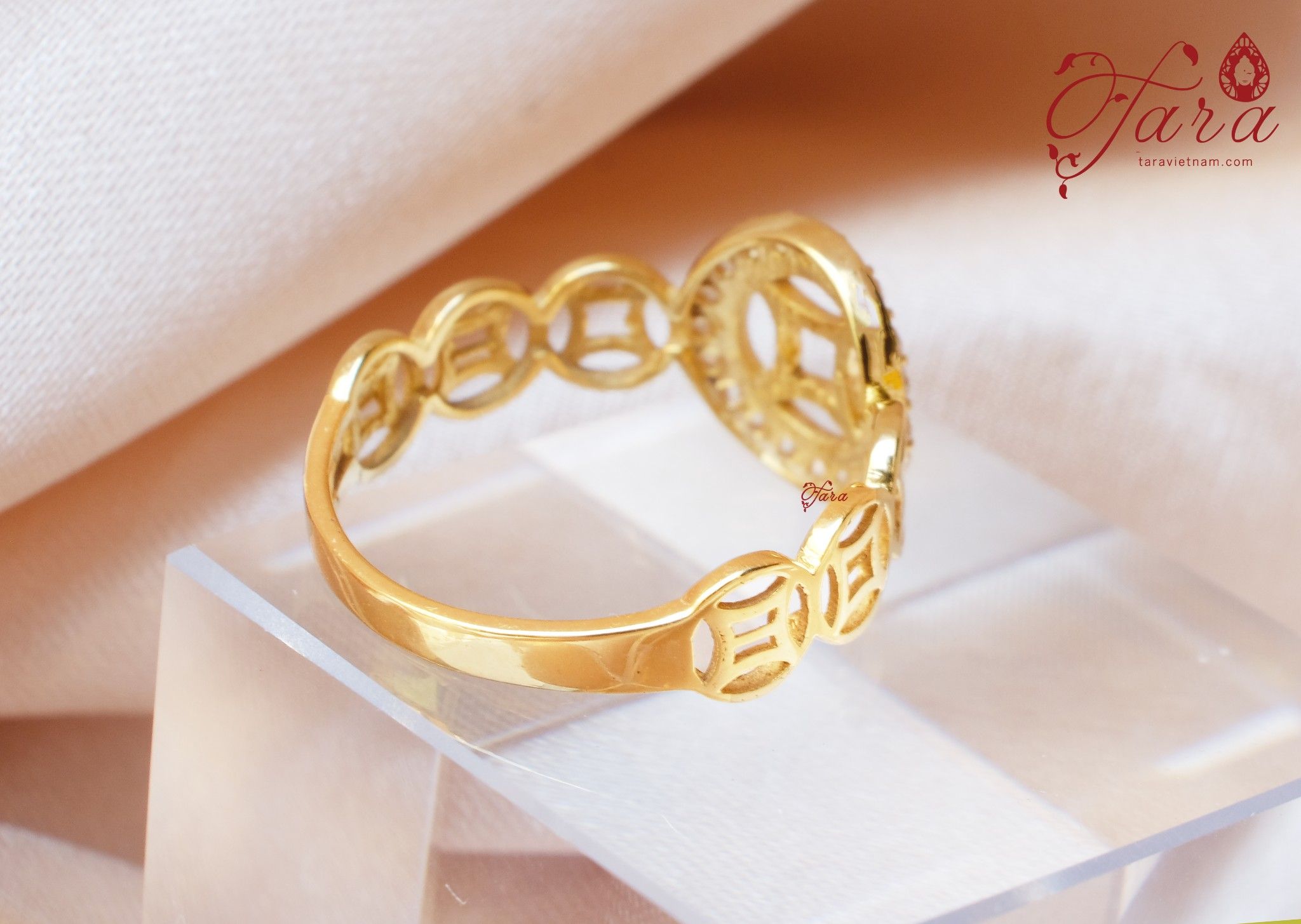 Nhẫn Kim Tiền Vàng 10k Sang Trọng