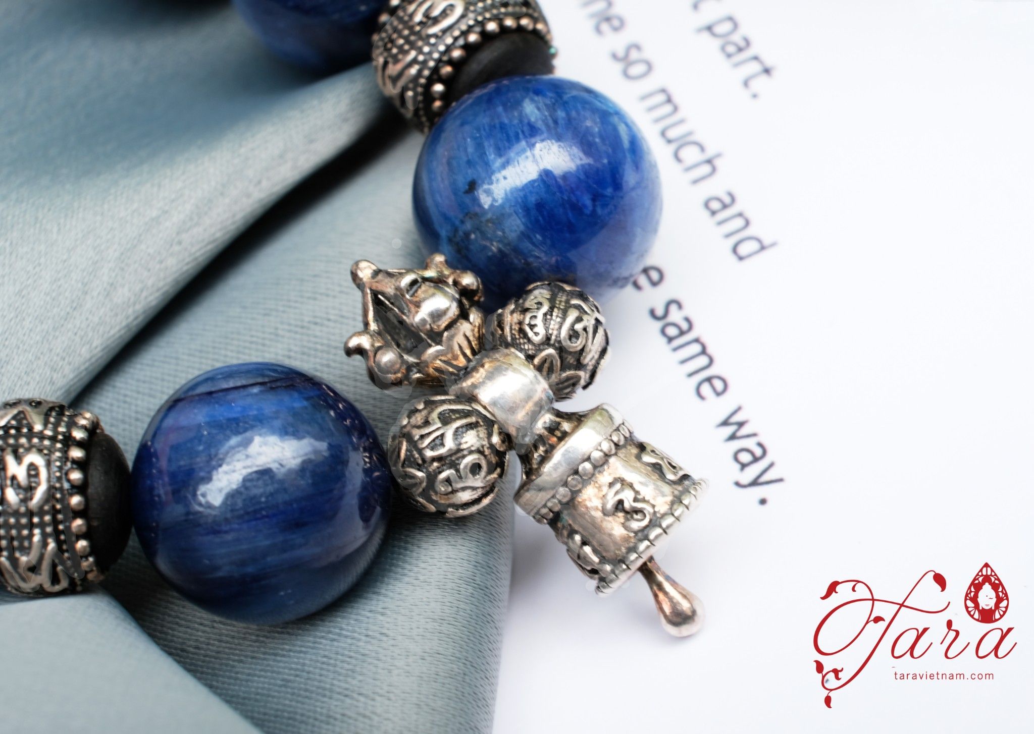 Vòng cặp đá Kyanite mix Aquamarine và Moonstone dàng tặng chàng và nàng