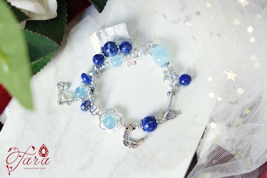  Vòng đá Lapis Lazuli và Aquamarine 