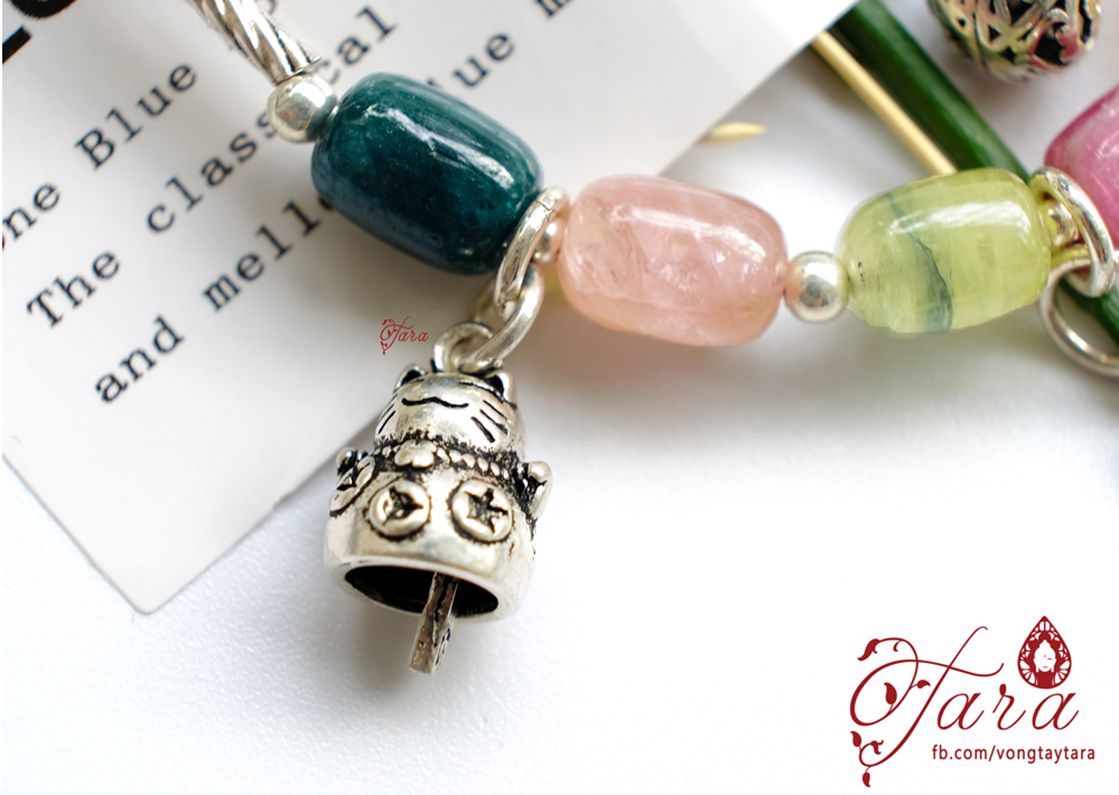 Vòng tay Tourmaline Lu Thống mix Bạc Thái 925