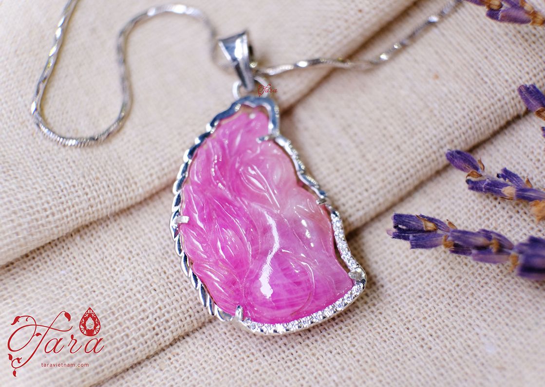 Dây chuyền Bạc cao cấp và Hồ Ly Ruby