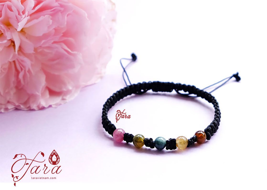 Dây vải thắt đá Tourmaline