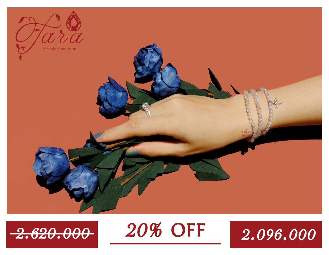 A-SALE - Chuỗi Moonstone mài giác lấp lánh size mini