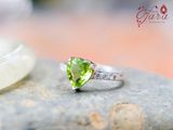  Nhẫn Peridot Trái Tim 