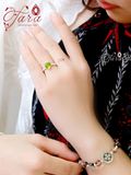  Nhẫn Peridot Trái Tim 