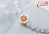  Lắc Moonstone tinh khôi lấp lánh mix Sunstone ấm áp nhiệm màu 