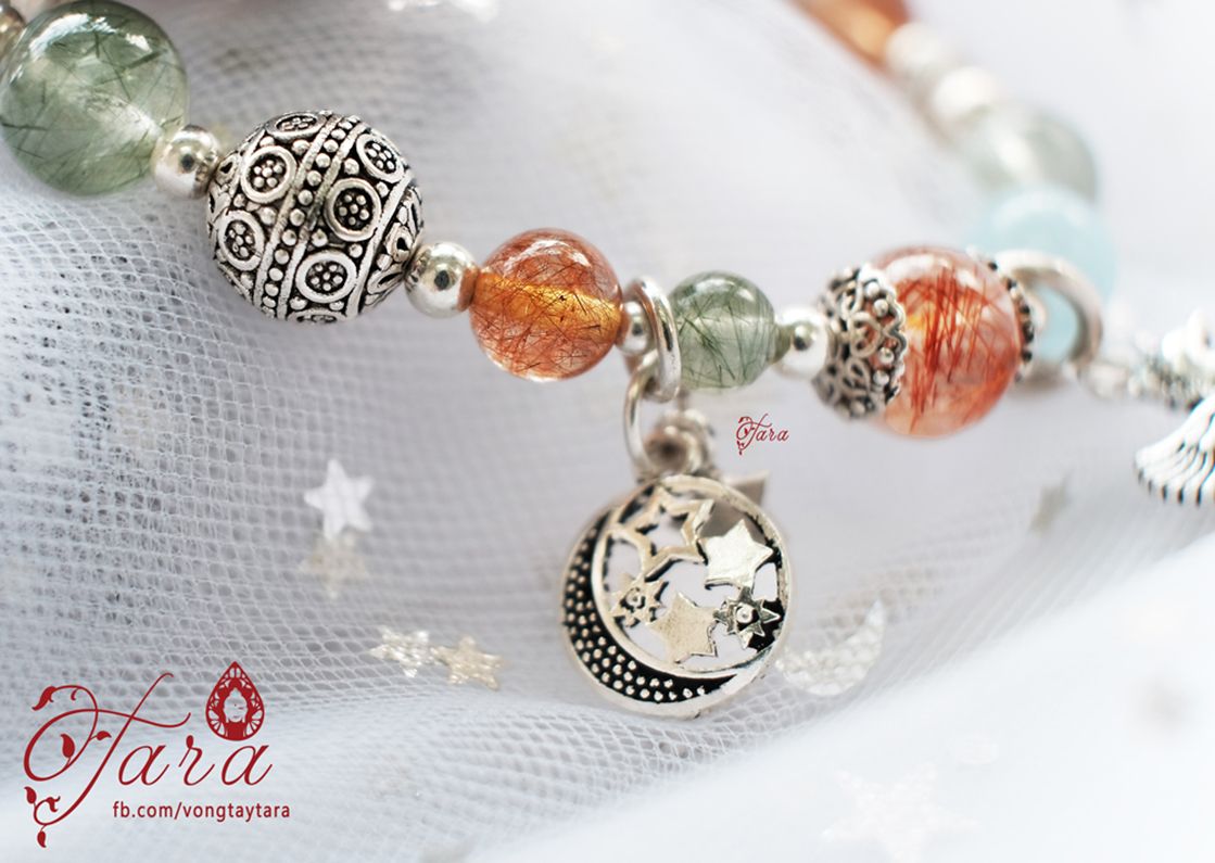 Vòng Tay Ngũ sắc mix Charm Tua Rua