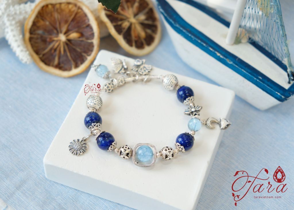  Vòng đá Topaz, Lapis Lazuli và Ưu Linh Trắng 