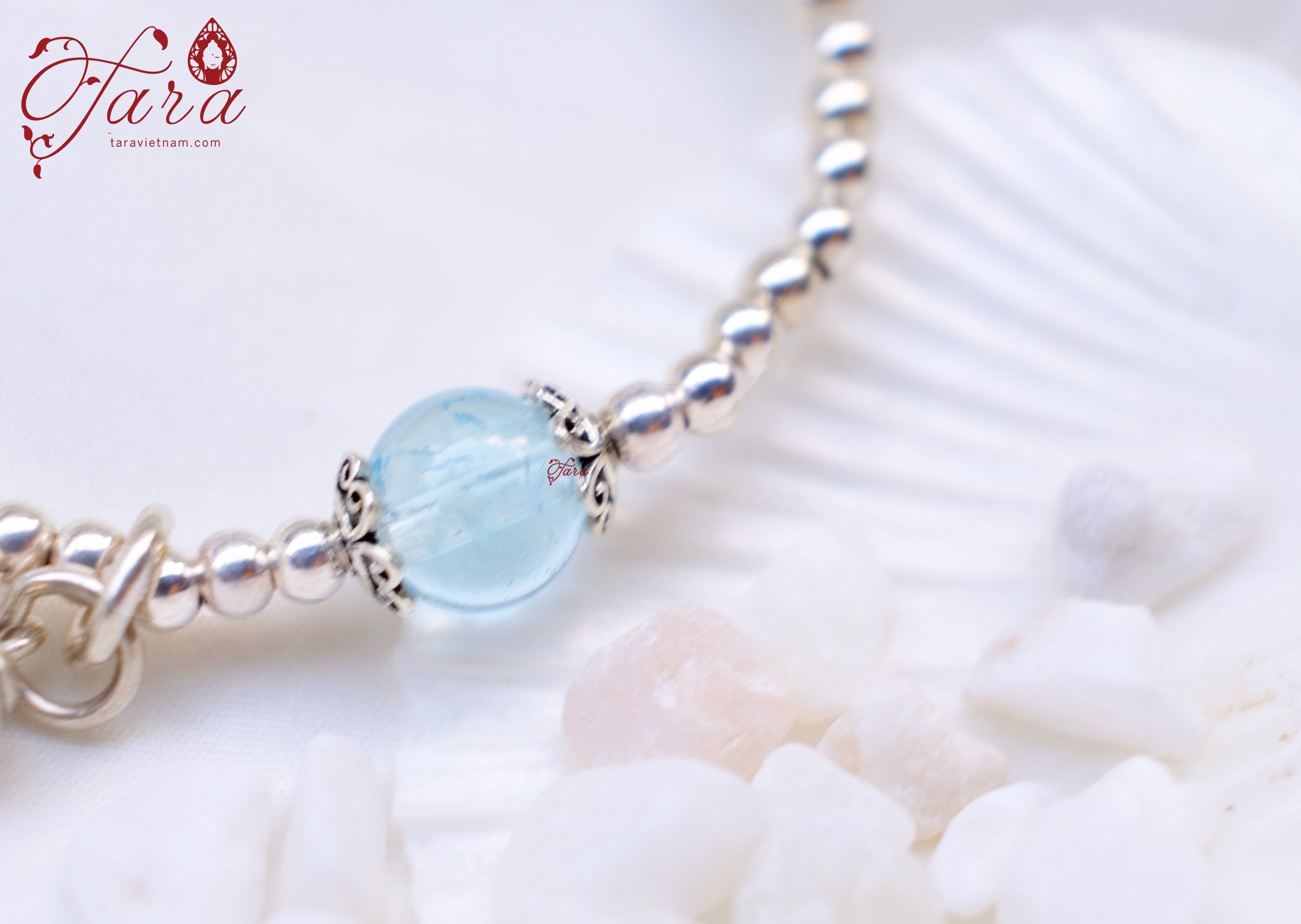 Lắc em bé - Topaz mix Chuông và bi bạc 925