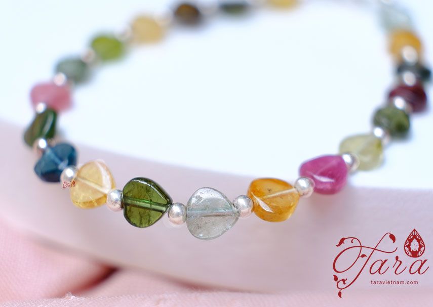  Vòng Tourmaline Dạng Tim Xinh Xắn 