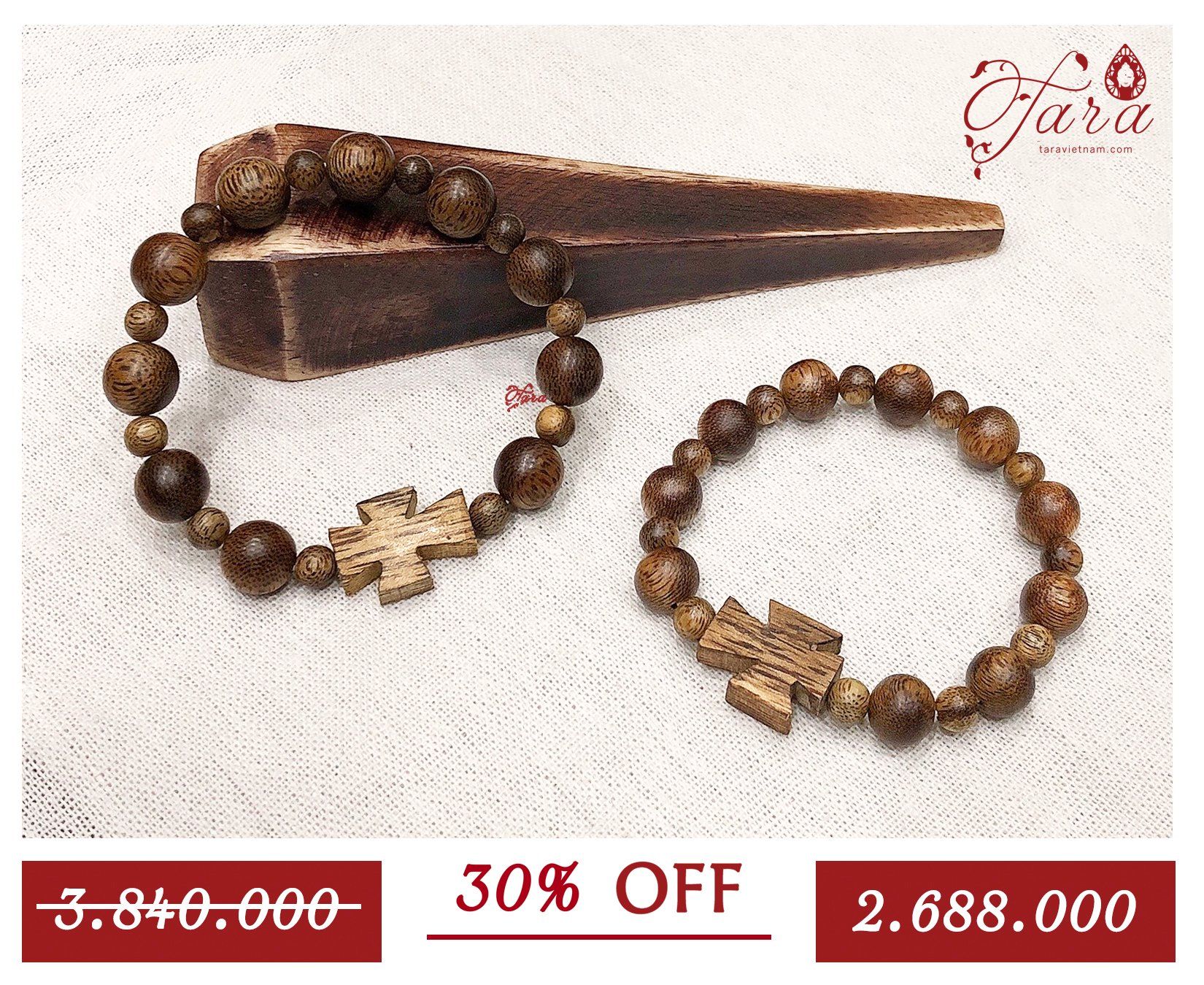 A-SALE - Chuỗi Mân Côi gỗ Trầm Hương
