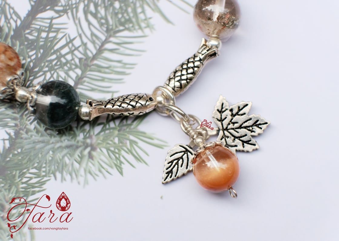 Vòng tay Ưu Linh Hoa mix Charm Bạc Thái 925