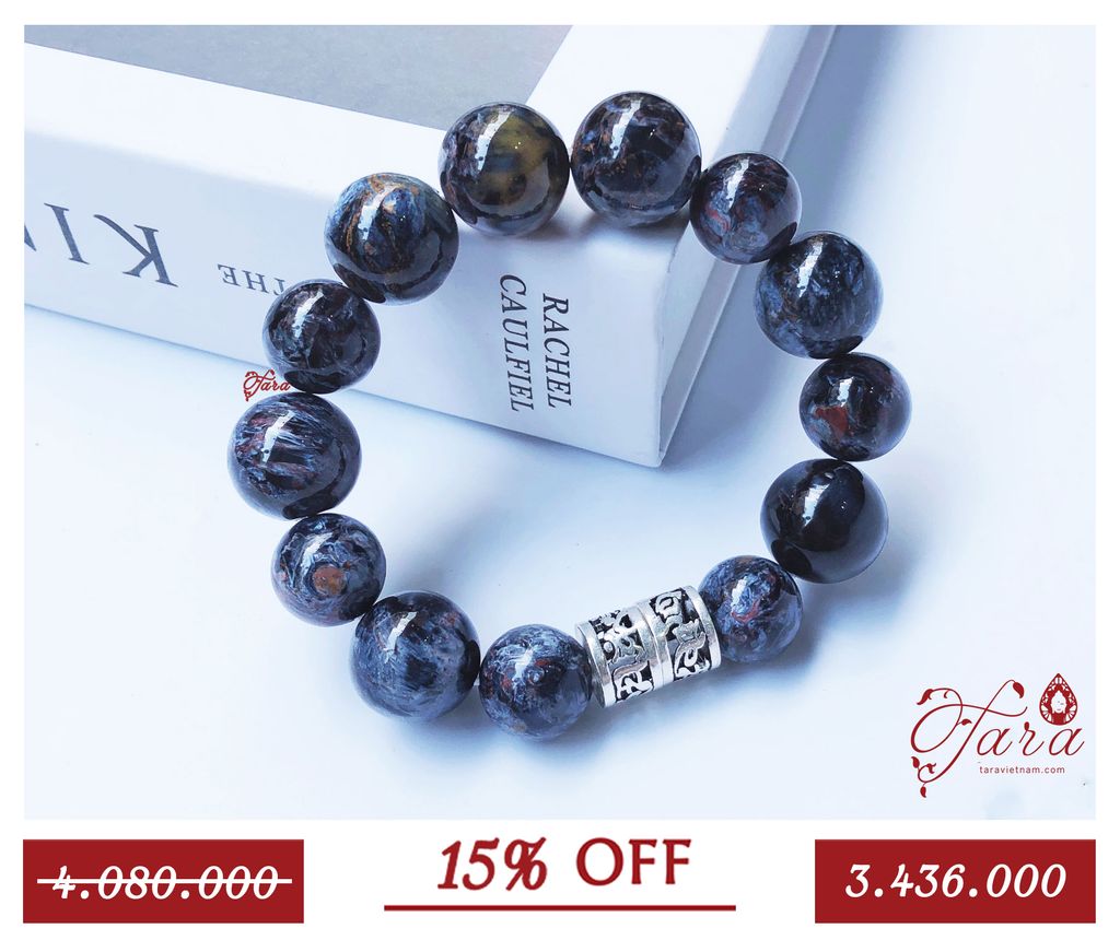 A-SALE - Vòng tay mắt bão mix charm bạc dành cho nam