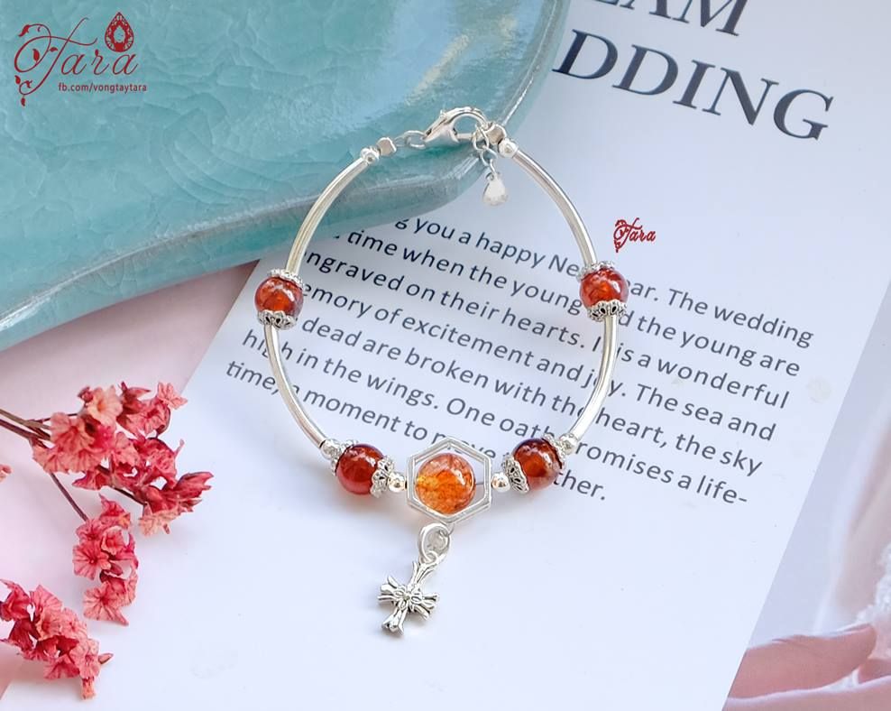 Garnet mix Thạch Anh Tóc Đỏ