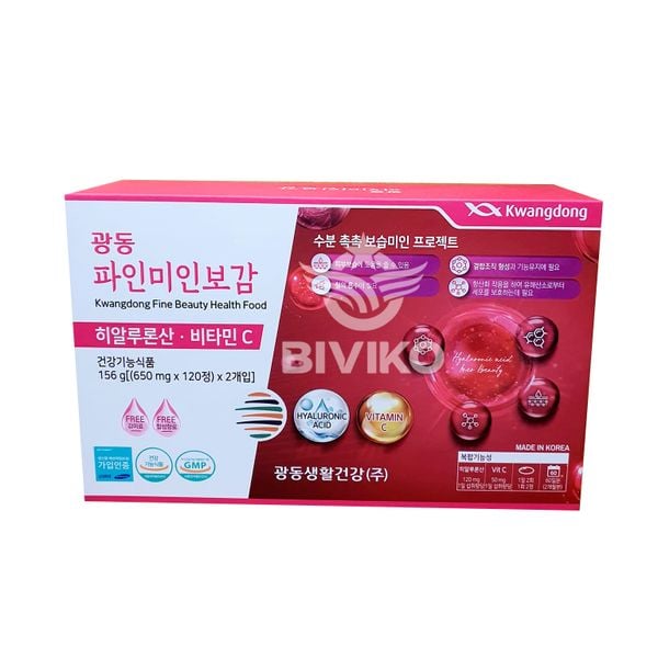 Viên uống bổ sung COLLAGEN đẹp da - KWANGDONG FINE BEAUUTY HEALTH FOOD - 광동파인미인보감 240 viên.
