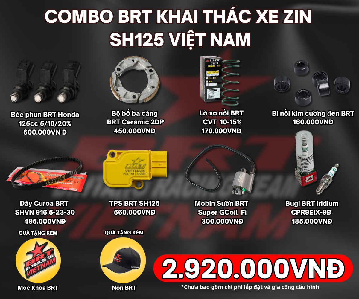 Combo BRT Khai Thác Xe Zin SH125 Việt Nam