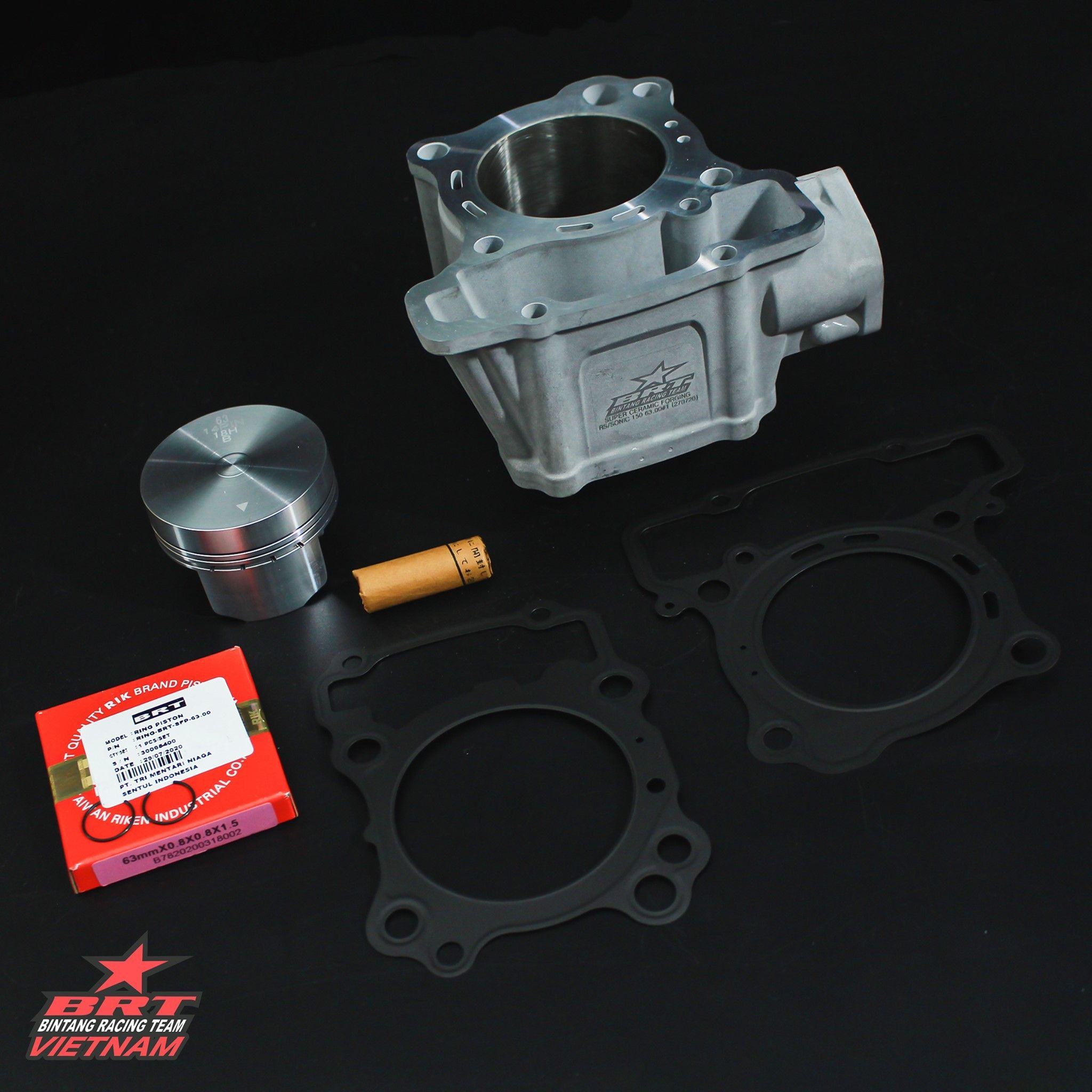 Lòng BRT Nhôm Nén Ceramic+ Piston BRT Nhôm Nén 63.00mm Sonic/ Winner/ Winner X