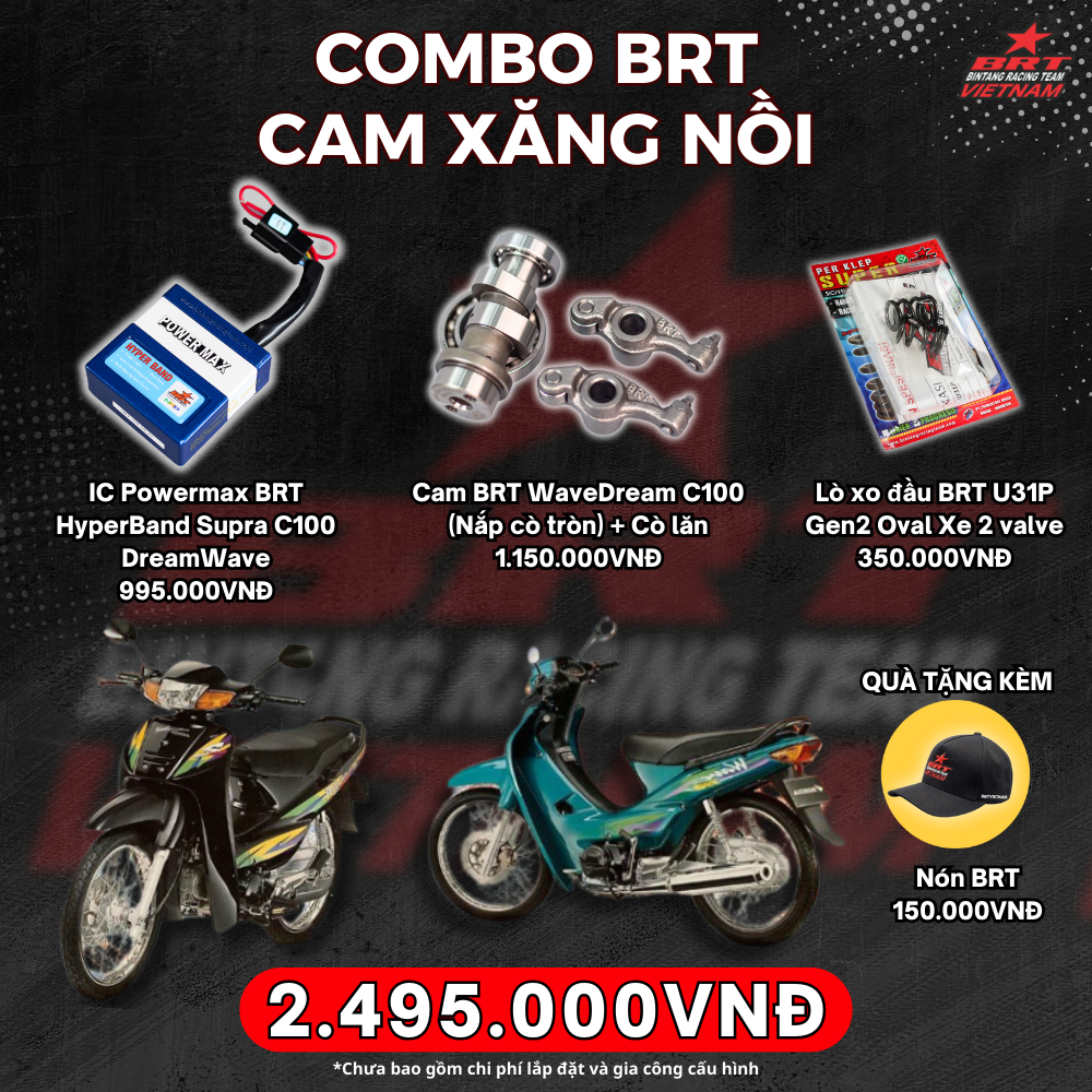 COMBO BRT CAM XĂNG NỒI WAVE DREAM 100