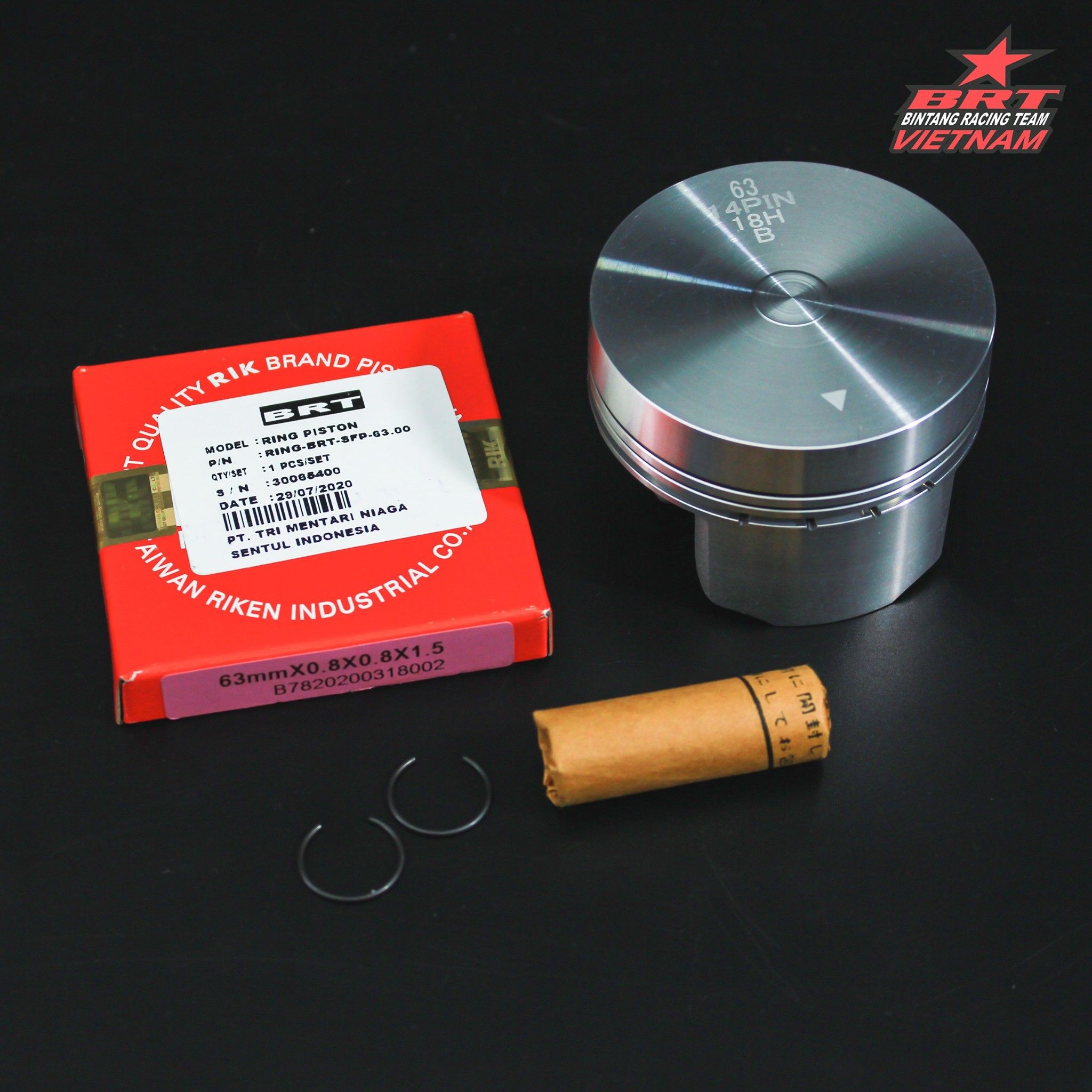 Lòng BRT Nhôm Nén Ceramic+ Piston BRT Nhôm Nén 63.00mm Sonic/ Winner/ Winner X