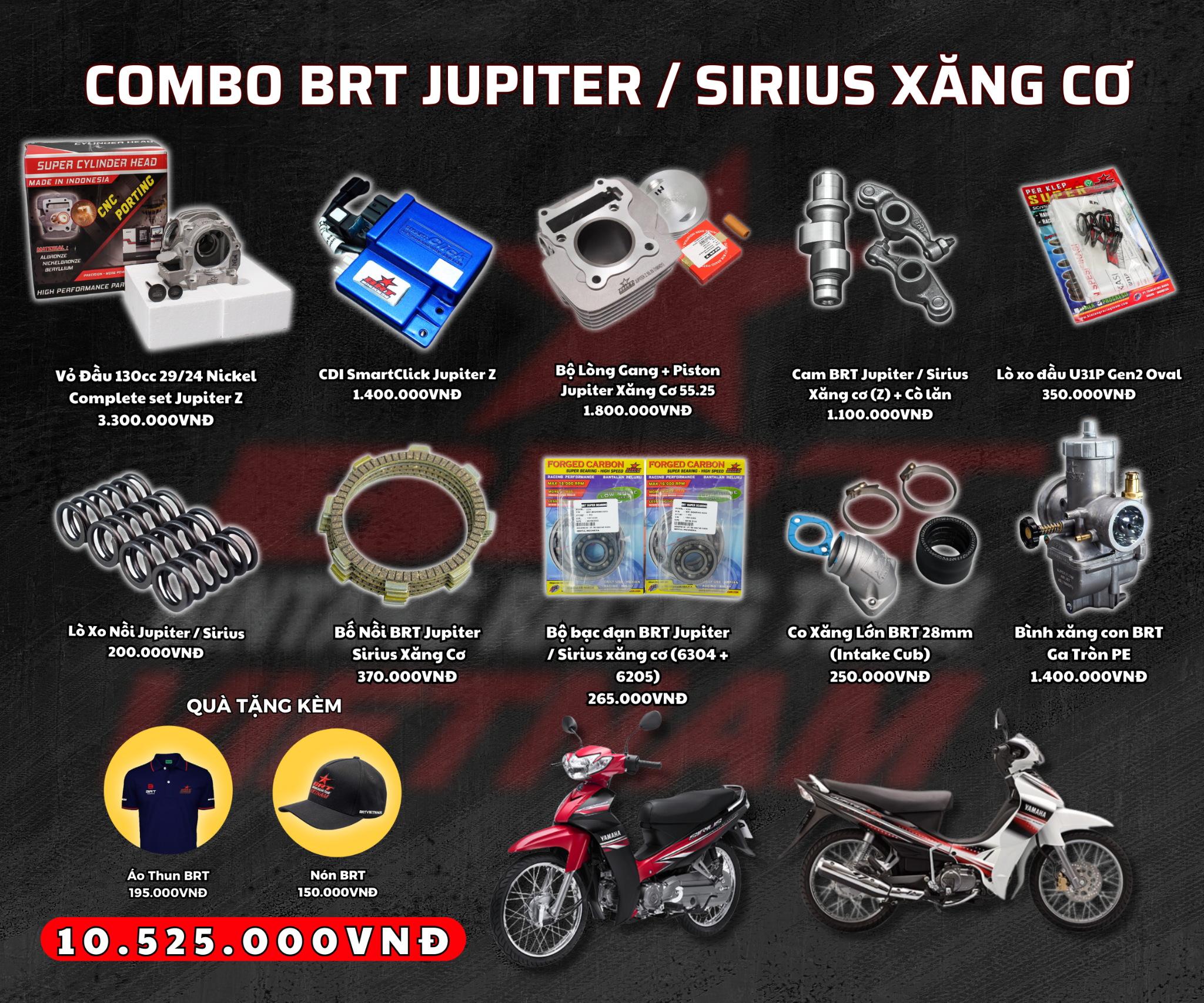  COMBO BRT JUPITER / SIRIUS XĂNG CƠ (3) 